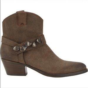 Sartore embellished strap western ankle boots 9